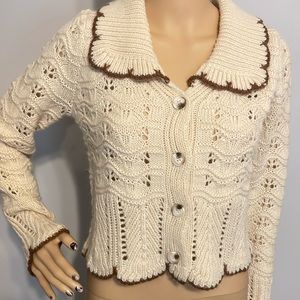 Nelly Collar Cardigan Small by Lush
